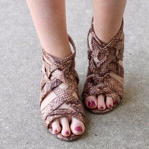 JustFab Snakeskin Sandals
